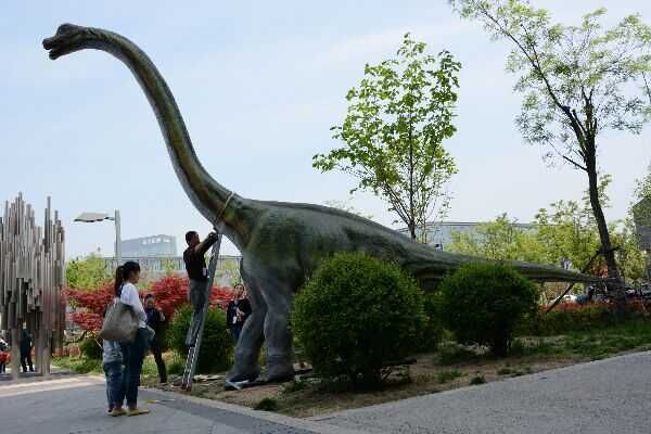 Dinosaur Exhibition in Amusement Park